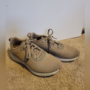 W's Size 6.5 BOBS from Skechers Squad Team Tennis Shoes in Taupe